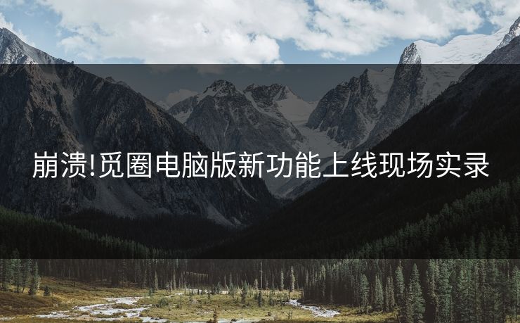 崩溃!觅圈电脑版新功能上线现场实录
