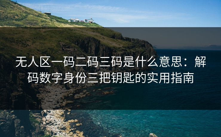 无人区一码二码三码是什么意思：解码数字身份三把钥匙的实用指南